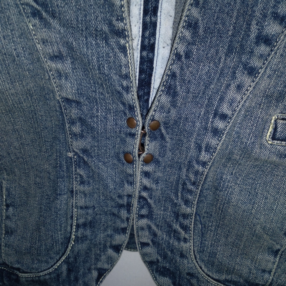 HI Jean's Medium Vintage cropped Jean Jacket - Picture 5 of 6